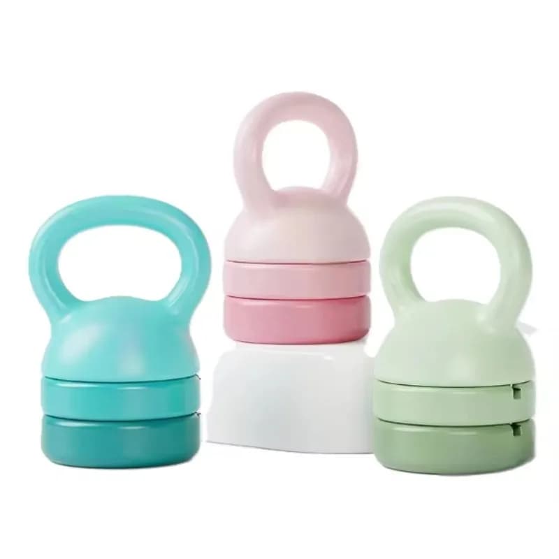 Kettlebell Portable with Compact Design Adjustable, Stackable Weight Plates for Full Body Training and Core Strength Development
