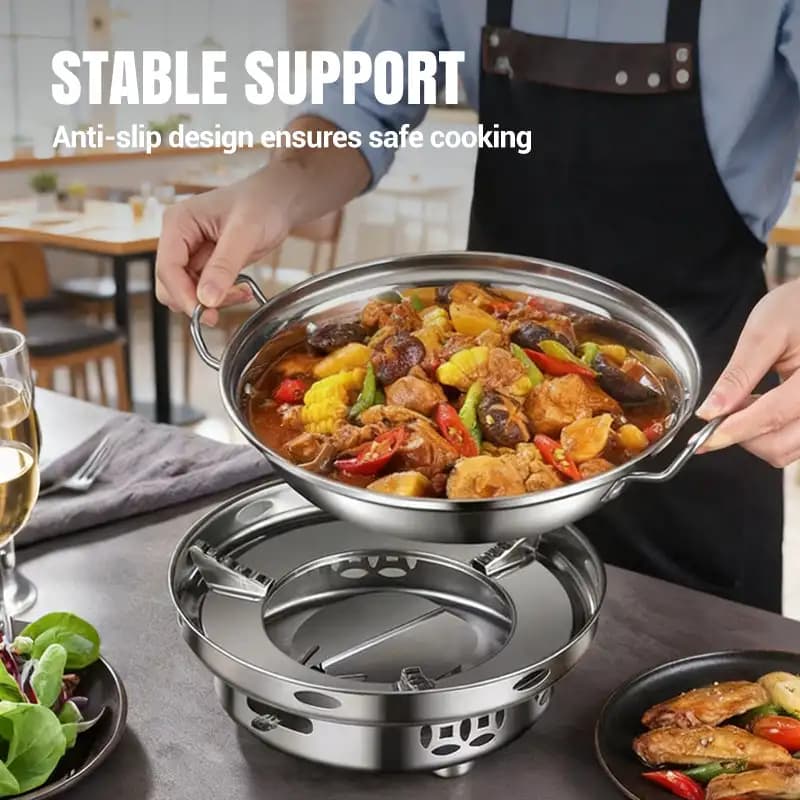 Stainless Steel Windproof Alcohol Stove Adjustable Heat Exchanger For Home Use Portable Camping Stove