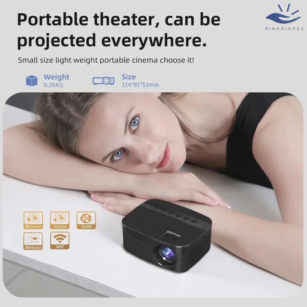 Mini proiettore portatile Home Theater Smart TV Supporto video LED 4K 1080P Schermo cinematografico Android Car Gioco all'aperto Tasca mobile