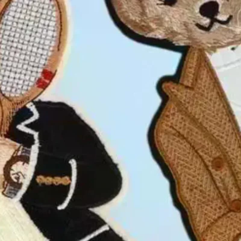 Grande toppa ricamata a mano a forma di orso per abbigliamento, accessori decorativi per vestiti, applicazione per cucito, fai da te, artigianato, zaino, tessile