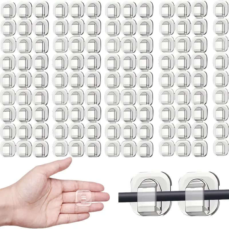 Clip per la gestione dei cavi autoadesive durevoli: clip per organizer per cavi adesivi di facile installazione, clip per cavi a parete gratuite, organizer