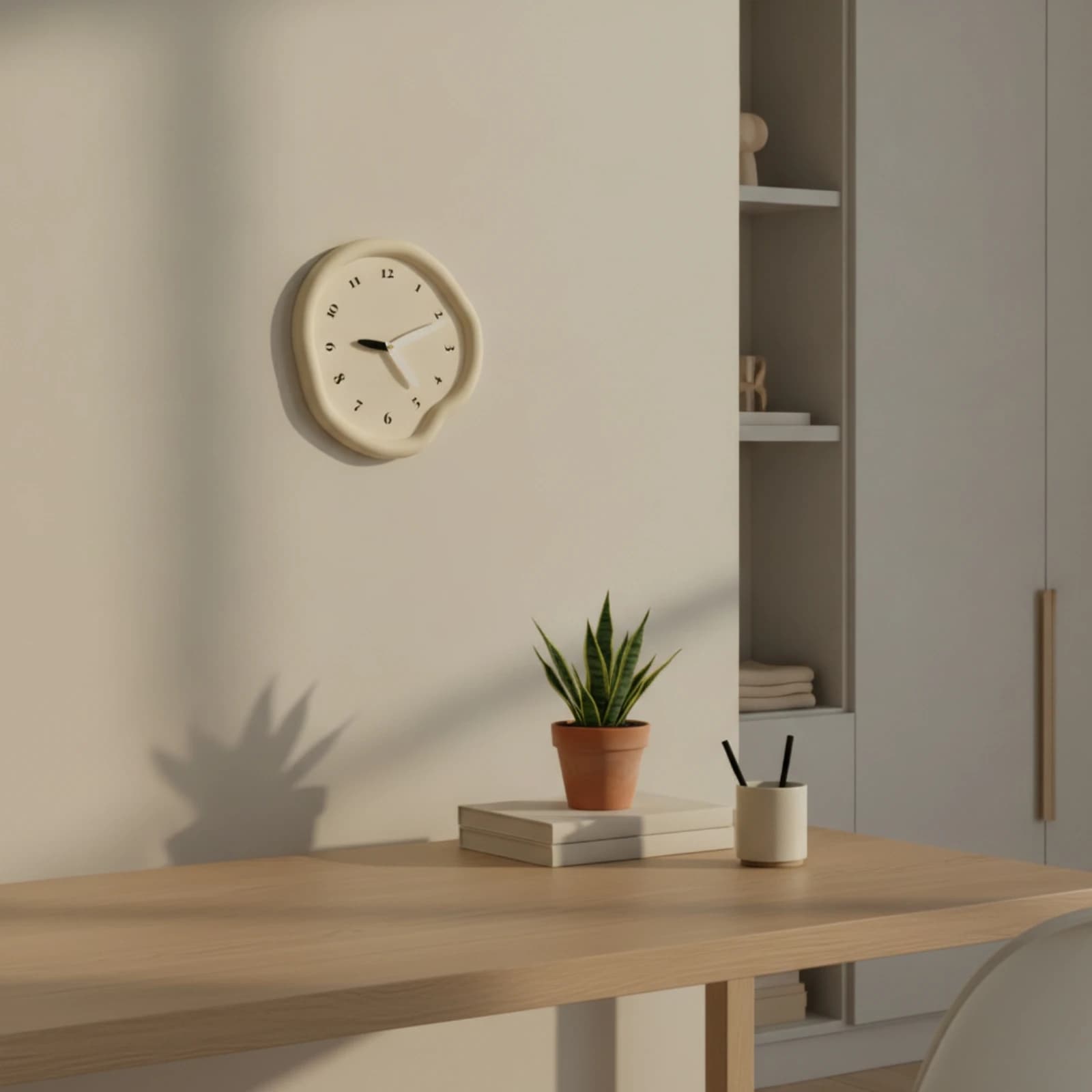 Arabic Numeral Wall Clock Decorative Analog Wall Clock Easy to Read Quiet for Living Room, Bedroom