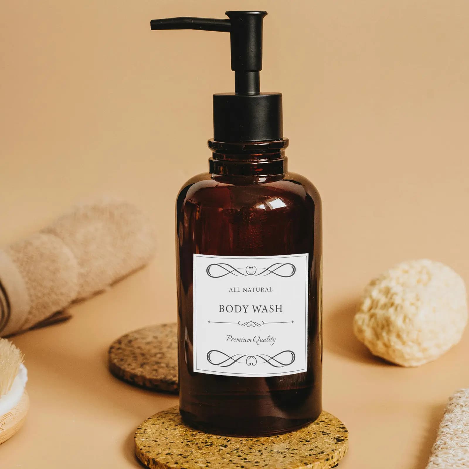 6 Fogli di Adesivi in PVC Impermeabili per Dispenser di Sapone, Bottiglie di Shampoo, Contenitori di Sapone Liquido, Etichette per Bagno Facili da Pulire Senza Residui