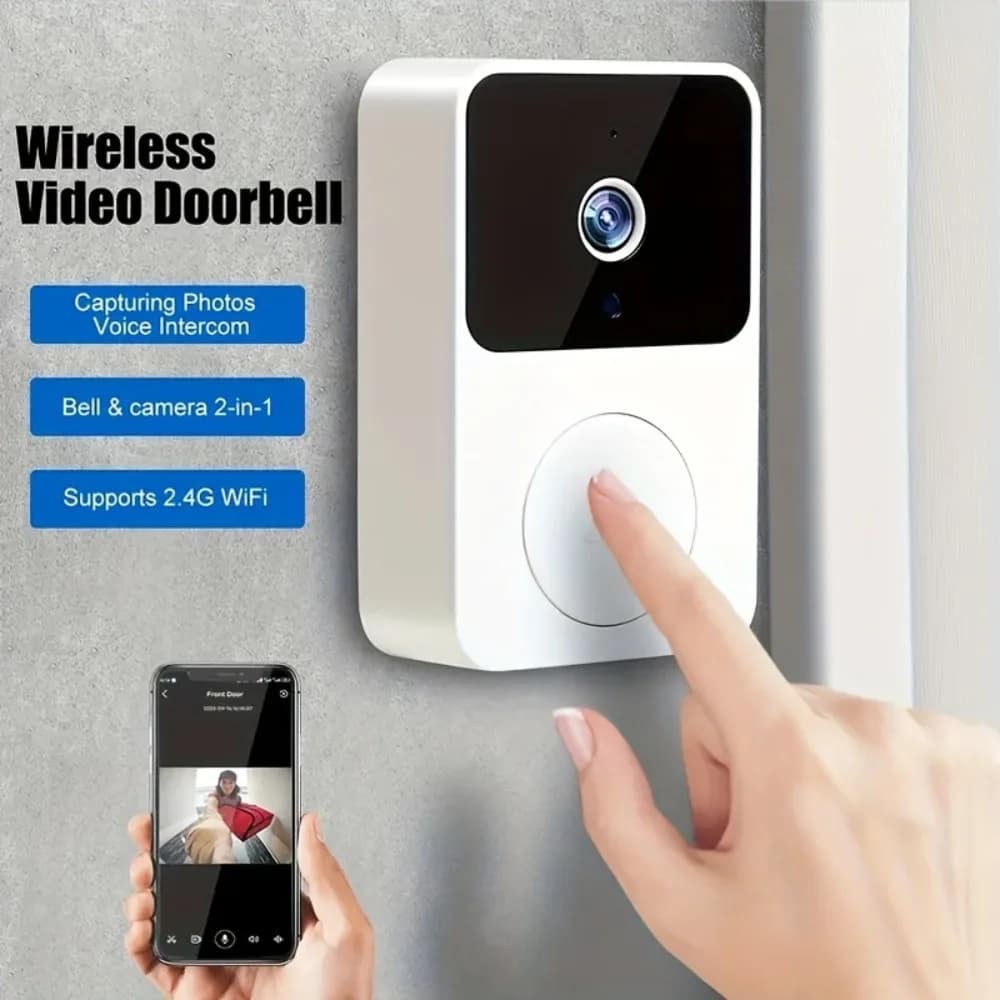 Mini videocitofono WiFi campanello telefono wireless sistema citofonico bidirezionale visione notturna IR monitor domestico intelligente telecamere campanello per porte di sicurezza