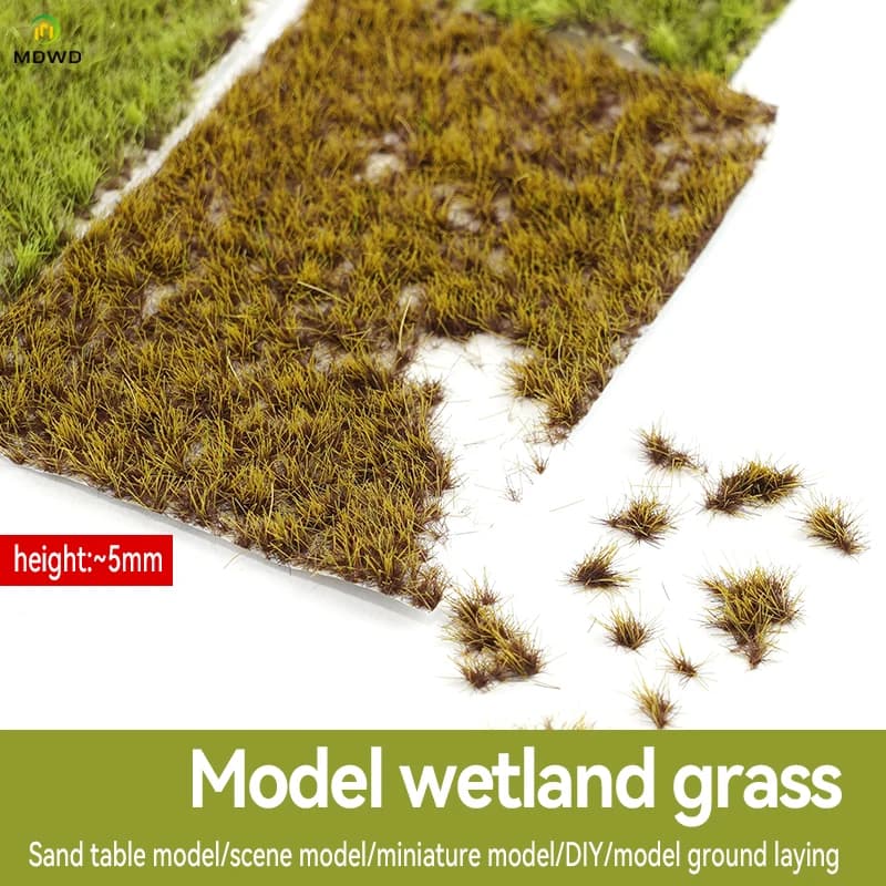 5 pcs 5mm Cluster Miniature Grass Artificial Plants For Ho N Do Modeling Railway/Lamp/War Game Landscape/Layout Sableable/Diorama