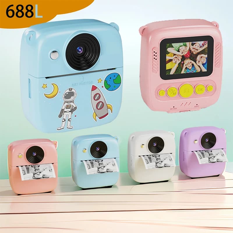 Digital camera for children: instant shooting with high definition 1080P pixels and photo printing can be stored as a gift for children