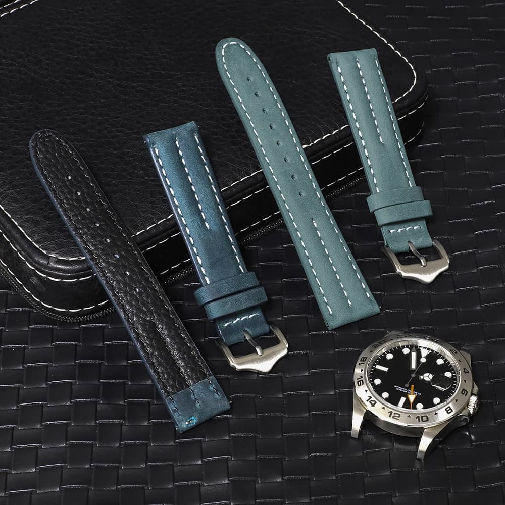 Vintage Crazy Horse Leather Watch Band 20mm 22mm Men Women's Universal Watch Strap Quick Release Cowhide Bracelet for Panerai