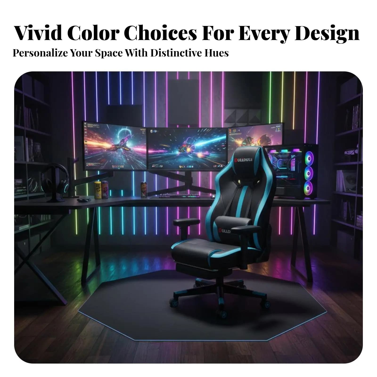 Sedia da Gaming Highspine, Design Ergonomico, Seduta per Computer Reclinabile, Altezza Regolabile per Studenti, Sala Studio