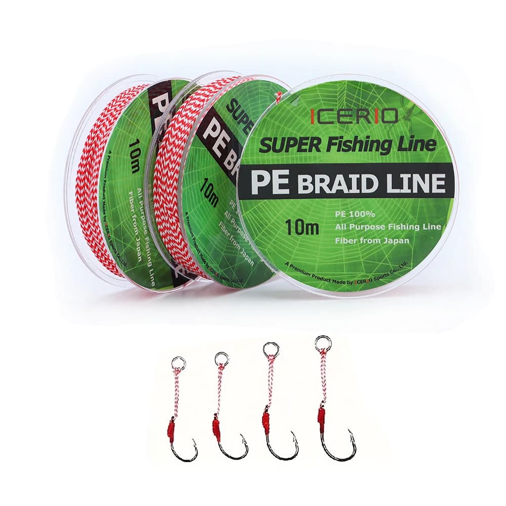 8-strand PE braided strong fishing auxiliary line 0.5/0.8/1.0mm 10M 70 lbs - 200 lbs DIY rope auxiliary line