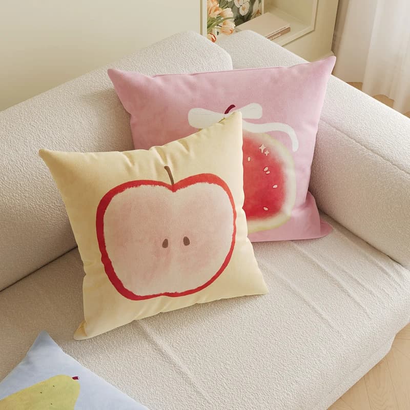 Dopamine Style Living Room Sofa Backrest Cushion Cover Bed Head Pillow Case Removable And Washable Square PP Cotton Inner Core