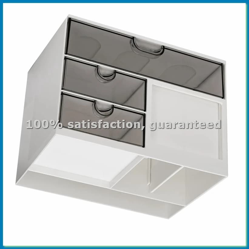 Organizer da scrivania con 3 cassetti, portapenne multifunzionale per scrivania, organizer da scrivania e contenitore con 8 scomparti-ABLL