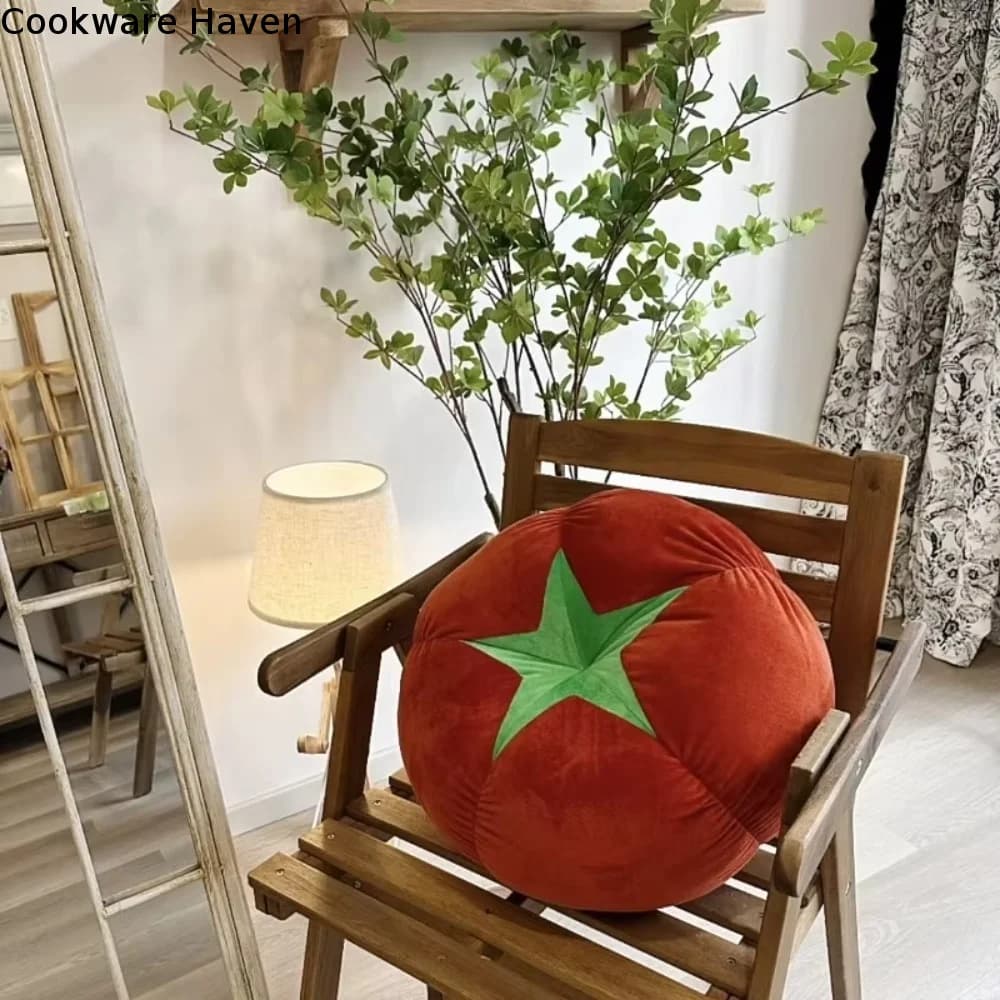 Room Decoration PP Cotton Filling Tomato Round Cushion Thickened 3D Tomato Sofa Throw Pillow Soft Meditation Cushion Living Room