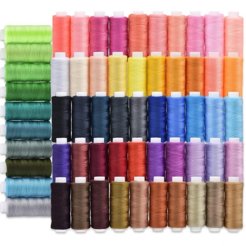 1 set di 6 colori 402 set di filo per cucire kit di filo da ricamo in poliestere 360M ciascuna bobina per artigianato fai da te accesso alla macchina per cucire a casa