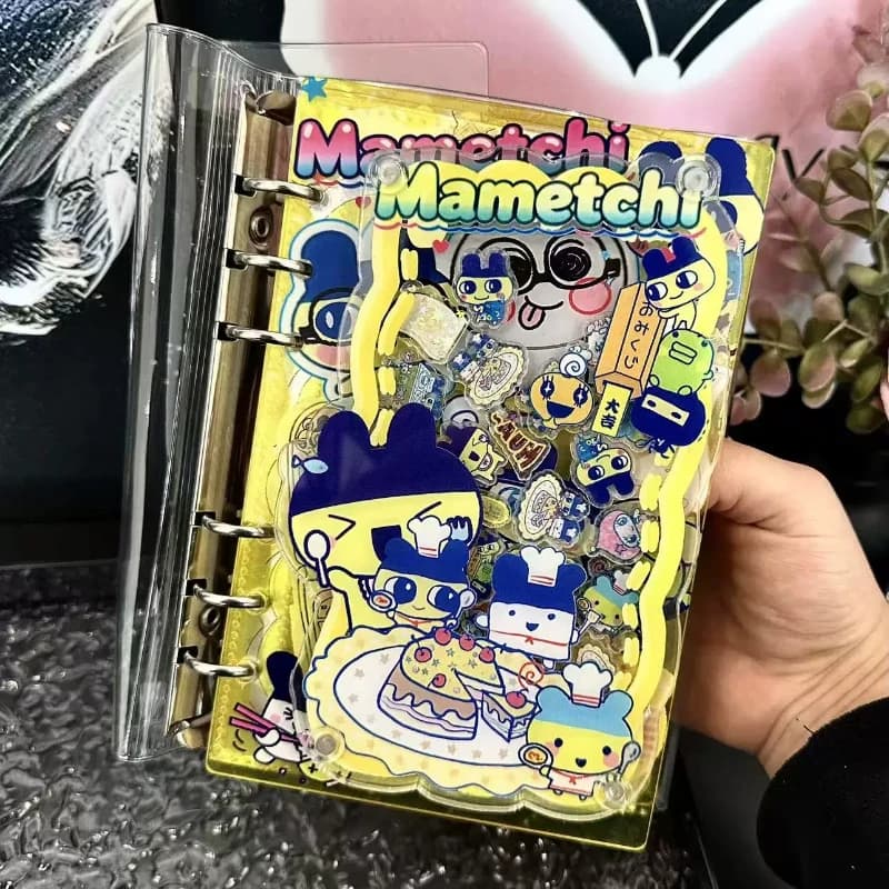 In Stock Shake A6 Acrylic Notebook Loose Leaf Book Tamagotchi Detachabl Notepad Cute Cartoon Mametchi Mimitchi Birthday Gift