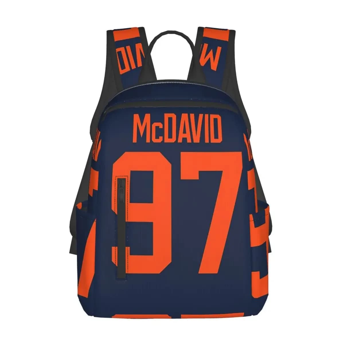 Edmonton Oilers Connor McDavid Alternate Jersey Back Backpack Large Capacity BookBag School Bag Shoulder Bags for Men Women