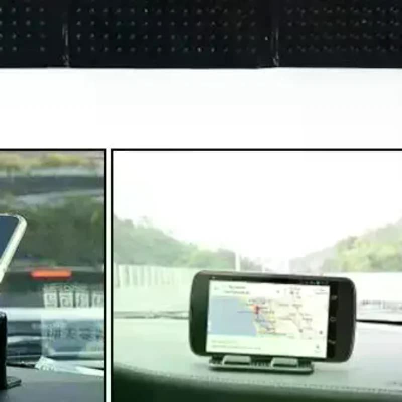 Supporto Multifunzionale per Telefono da Auto, Pad Antiscivolo Riutilizzabile, Supporto Pieghevole per Cruscotto, Accessori per Interni Auto