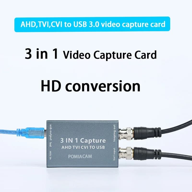 Scheda di acquisizione video 3 in 1 AHD a USB 2.0 Scheda di acquisizione HD 30fps 1080P Registrazione video Scheda video TVI CVI Supporto Loop Out