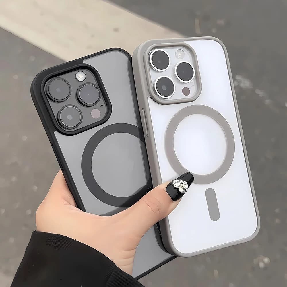 Matte Magnetic Case Crystal Clear Soft Back Cover for iPhone 17 Pro Max 16 15 Plus 14 Pro 13 12 Pro 11 Protective Shell