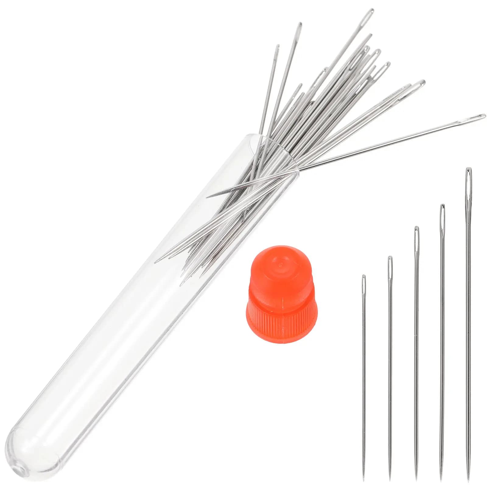 Set di Aghi da Cucito in Metallo Premium con Occhiello Grande per Lavori a Maglia, Uncinetto, Cucito Fai-da-Te, Cappelli, Maglioni, Guanti, Ergonomici e Lisci per Principianti