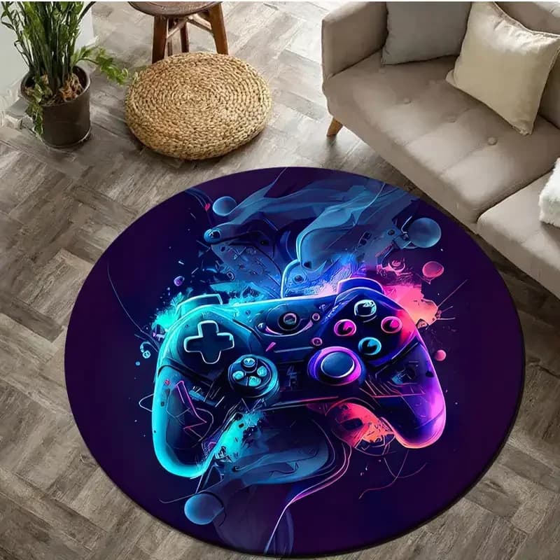 Round Carpet for Game Controllers for Games Room Carpet for chairs Living Room Carpet for bedroom Atmosphere game Carpet decorated for home