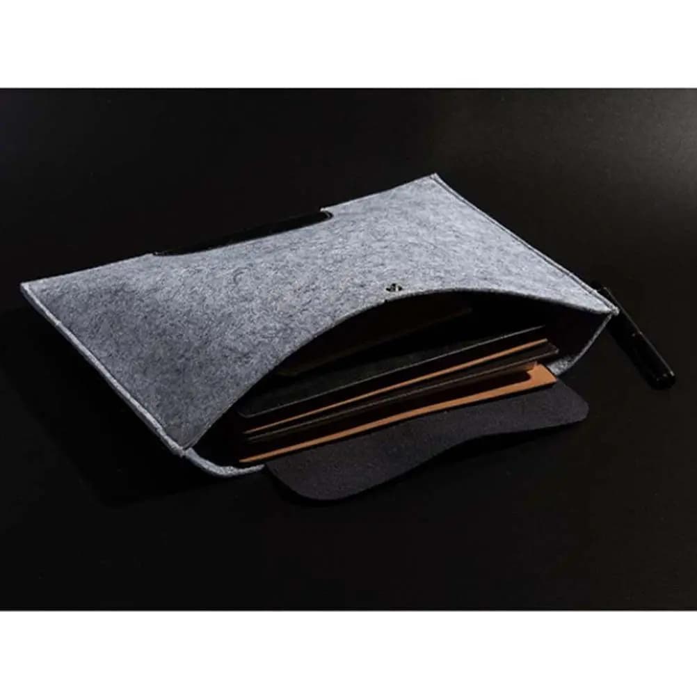 A4 Felt Document Carrier Bag Fashionable Eco Friendly Paper Organizer with Button Closure Large Capacity File Folder for Work