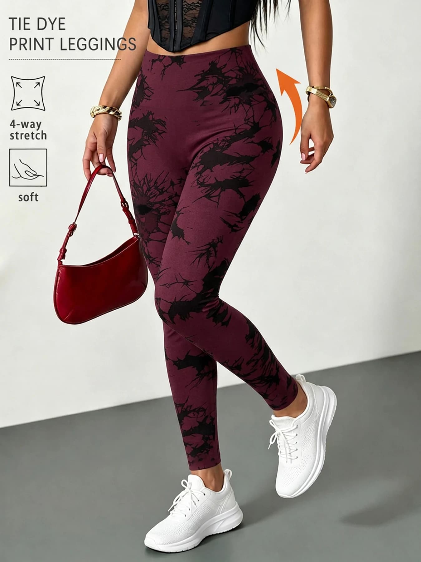 Super Soft High Waisted Tie Dye Leggings for Women Yoga Running Gym No See Through Workout Athletic Tights Gym Fitness