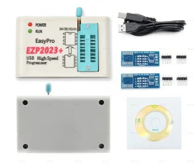Programmatore SPI USB EZP2023 Set completo con 7 adattatori Clip di test Sop8/16 Supporto 24 25 93 95 Programmatore EEPROM Flash Bios Minipro