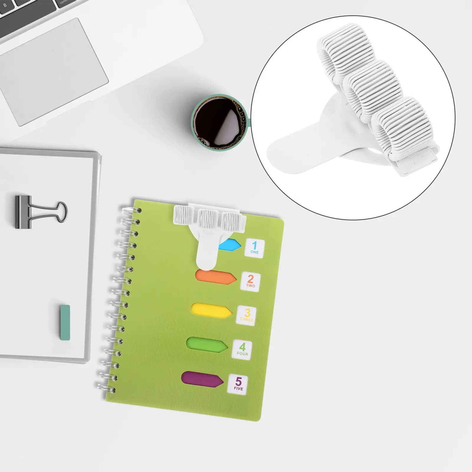 Portapenne a Molla con 3 Anelli per Quaderni, Agende, Planner, Organizzatore per Matite in Ferro, Portatile per Ufficio e Scuola