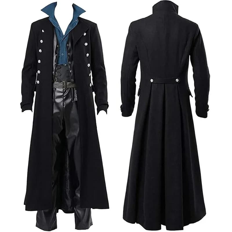 Giacca Steampunk Vittoriana, Cappotto Gotico Stile Rana, Costume da Uomo per Halloween, Stile Vintage