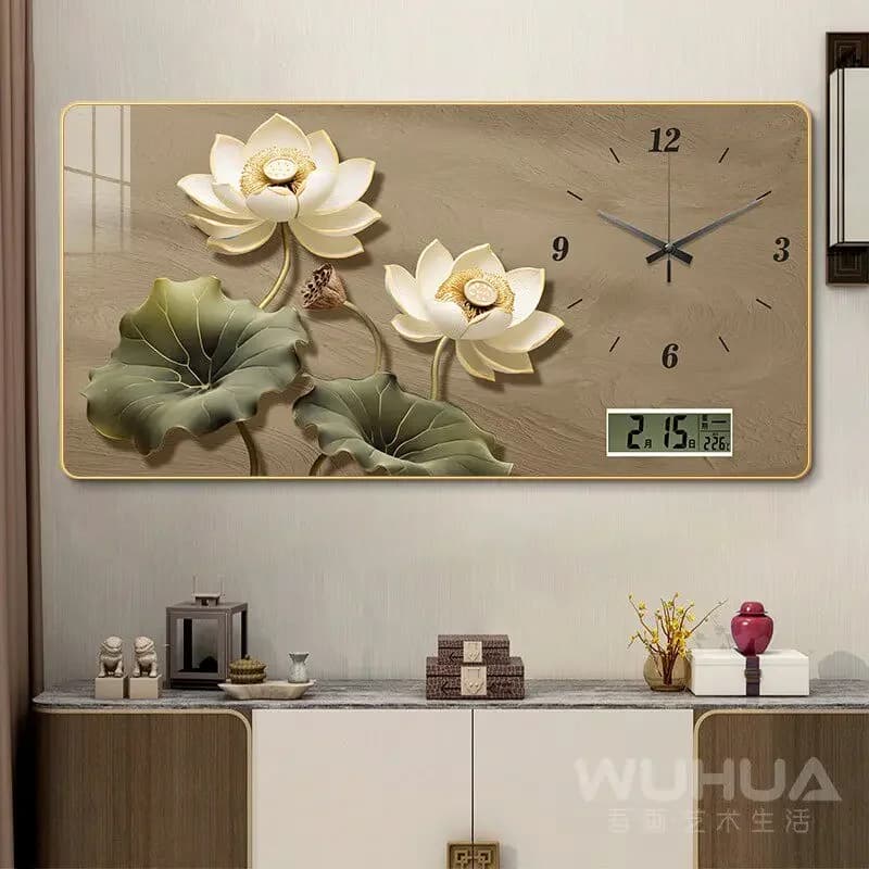 Wall Clock Deluxe Room Perpetual Calendar Luxury Pictures Wall Decoration Posters Decorative Painting Watch Home Decor Items