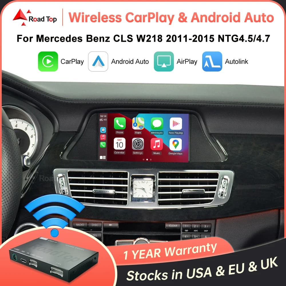 Wireless CarPlay Android Auto per Mercedes Benz CLS W218 2011-2015 con Mirror Link AirPlay fotocamera posteriore funzione di gioco per Auto