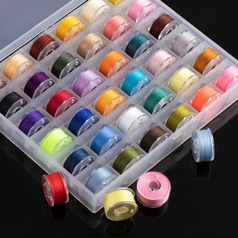Sewing Bobbins Box Set Sewing Machine Bobbin Multicolor Thread Spool Machine Spools Sewing Accessories