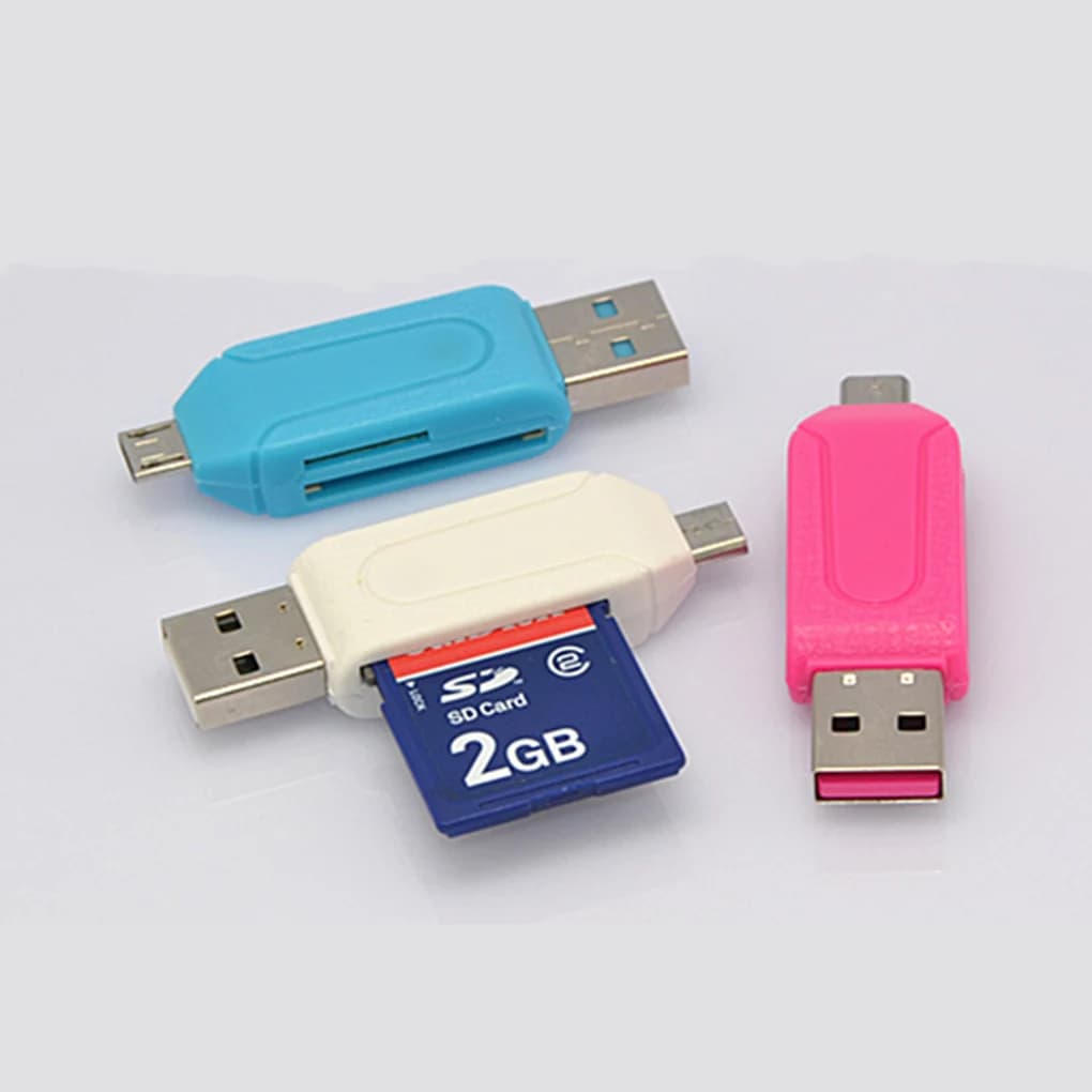 Fotocamera per cellulare SD TF Mini SD SDHC Memory Card Micro USB USB 2.0 adattatore per lettore di schede OTG