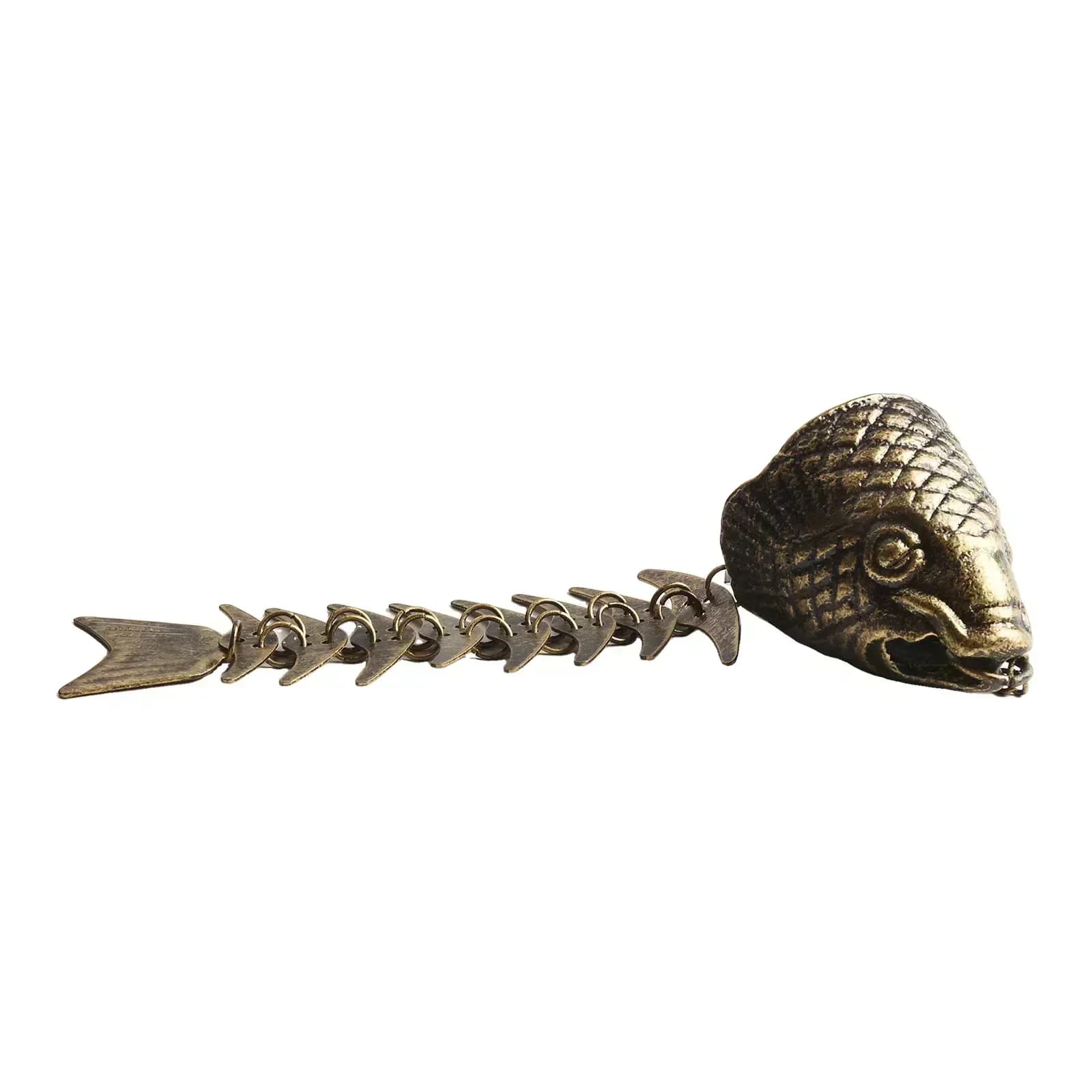 30 Cm 11.81 Inches Fish Wind Chimes Mysterious Atmosphere Reliable Metal Material Break-resistant Circle At The Top
