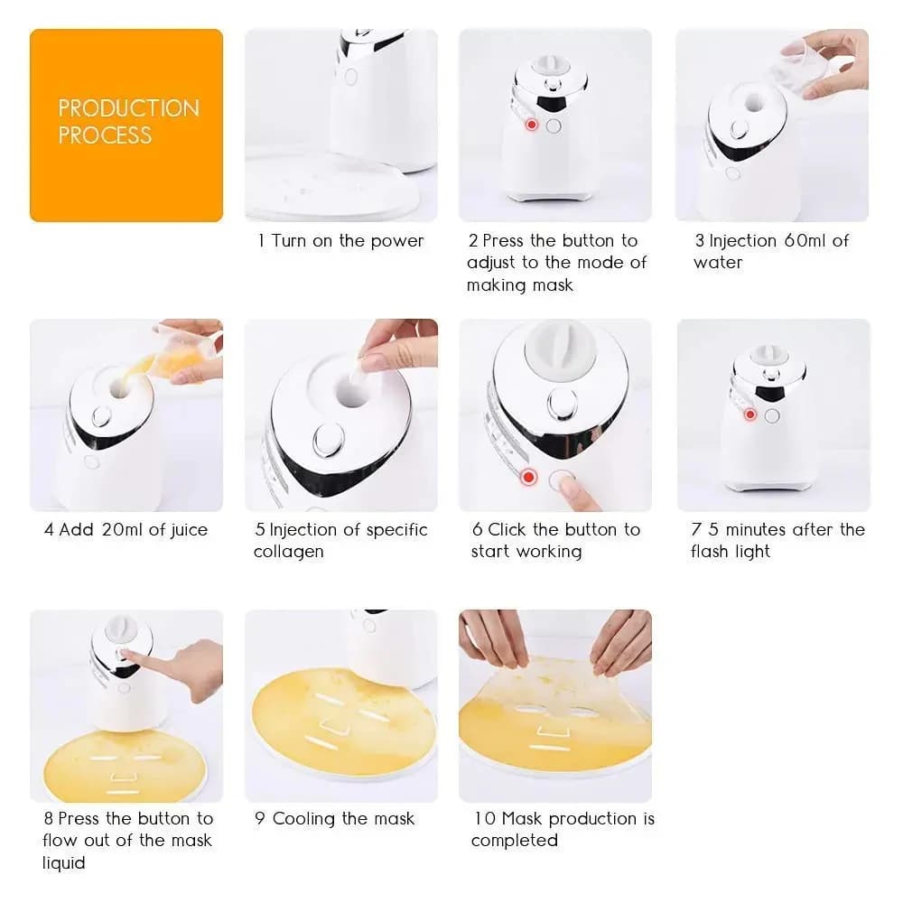 Maschera Maker Macchina FAI DA TE Nuovo AutomaticBeauty Viso Frutta Verdura Cura Della Pelle Trattamento Dell'acne Idratazione Anti Invecchiamento Collagene LESEN