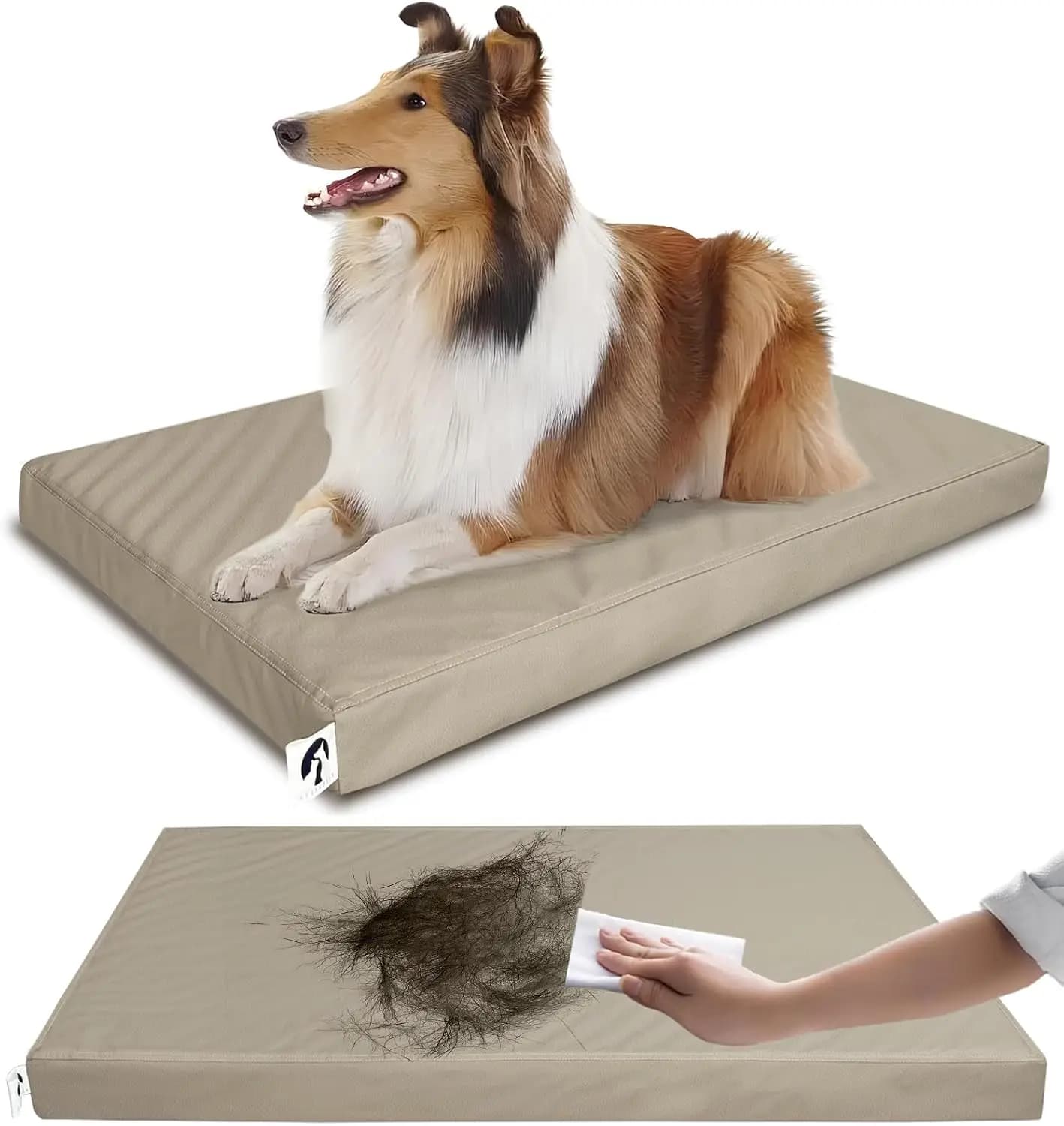 Cuccia per Cani XL in Pelle Impermeabile, Letti per Animali Domestici Resistenti ai Peli con Rivestimenti Lavabili, Materasso in Vinile Durevole e Facile da Pulire