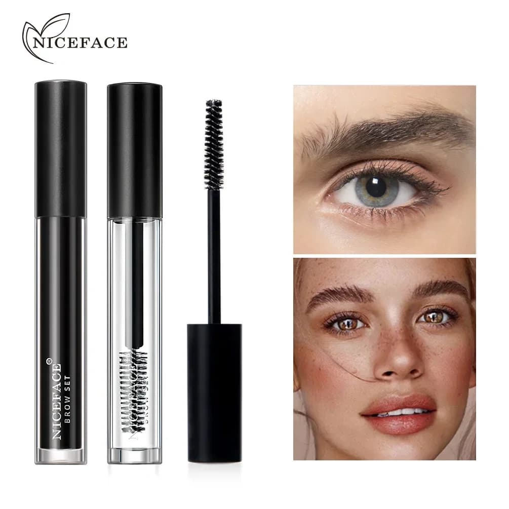 NICEFACE Waterproof Eyebrow Styling Gel Transparent Long-lasting Brow Wax Cream for Eyebrow Sculpting And Makeup