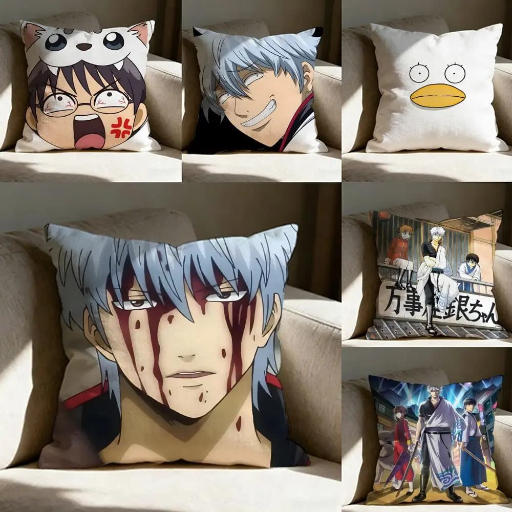 Federa per cuscino G-gintama Anime, stampata su entrambi i lati, cuscino per divano, cuscino per testiera della camera da letto