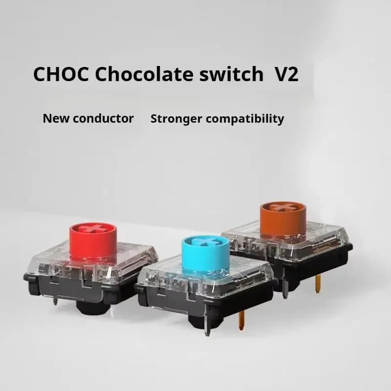 Kailh Choc V2 Interruttore a basso profilo 1353 Interruttori per tastiera meccanica cioccolato Interruttore personalizzato tattile lineare blu rosso marrone