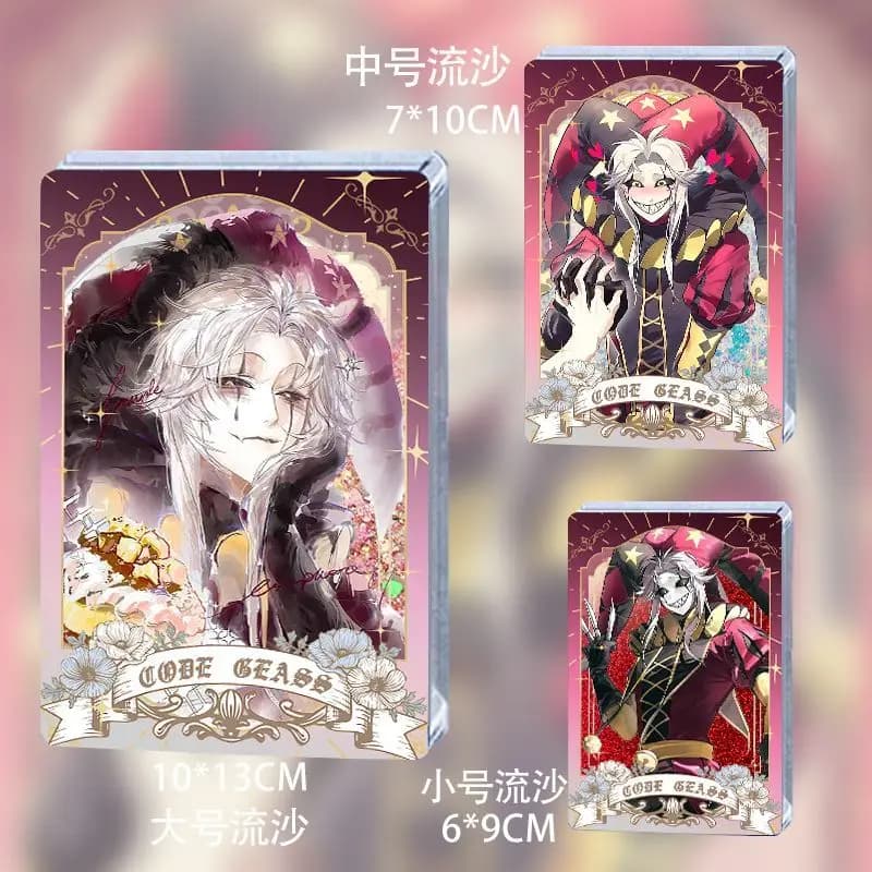 Anime The Freak Circus Pierrot Thefreakcircus Cosplay Quicksand Card Brick Mahjong Tile Card Acrylic Stand Model Desk Standing