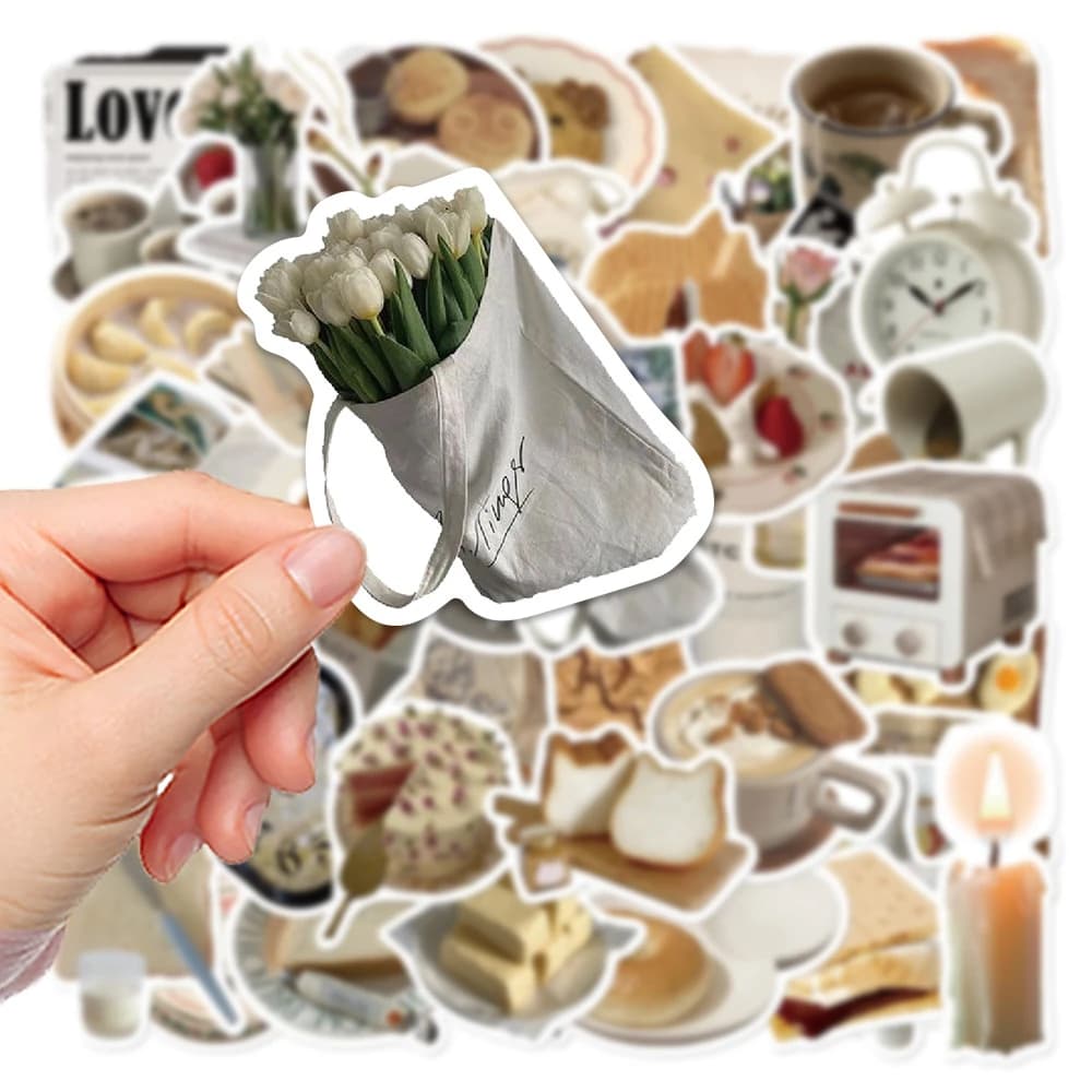 50 adesivi in stile Ins Good Morning per telefono, cancelleria, scrapbooking, quaderni, decalcomanie, negozio di articoli per la creazione di storie