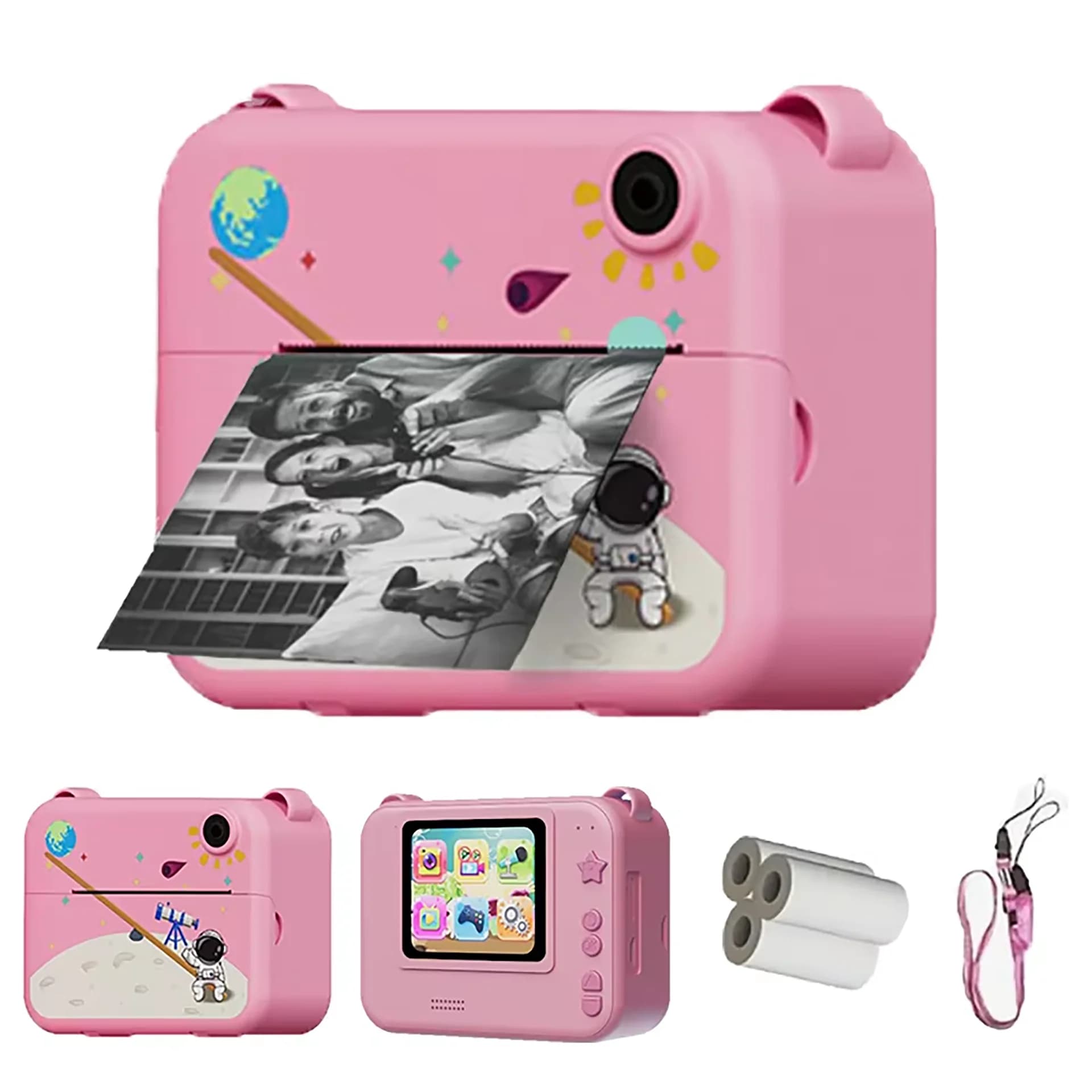 Digital Camera for Children 1080P HD with Mini Thermal Printer and Video Recorder with Instant Print, Children's Party Gift