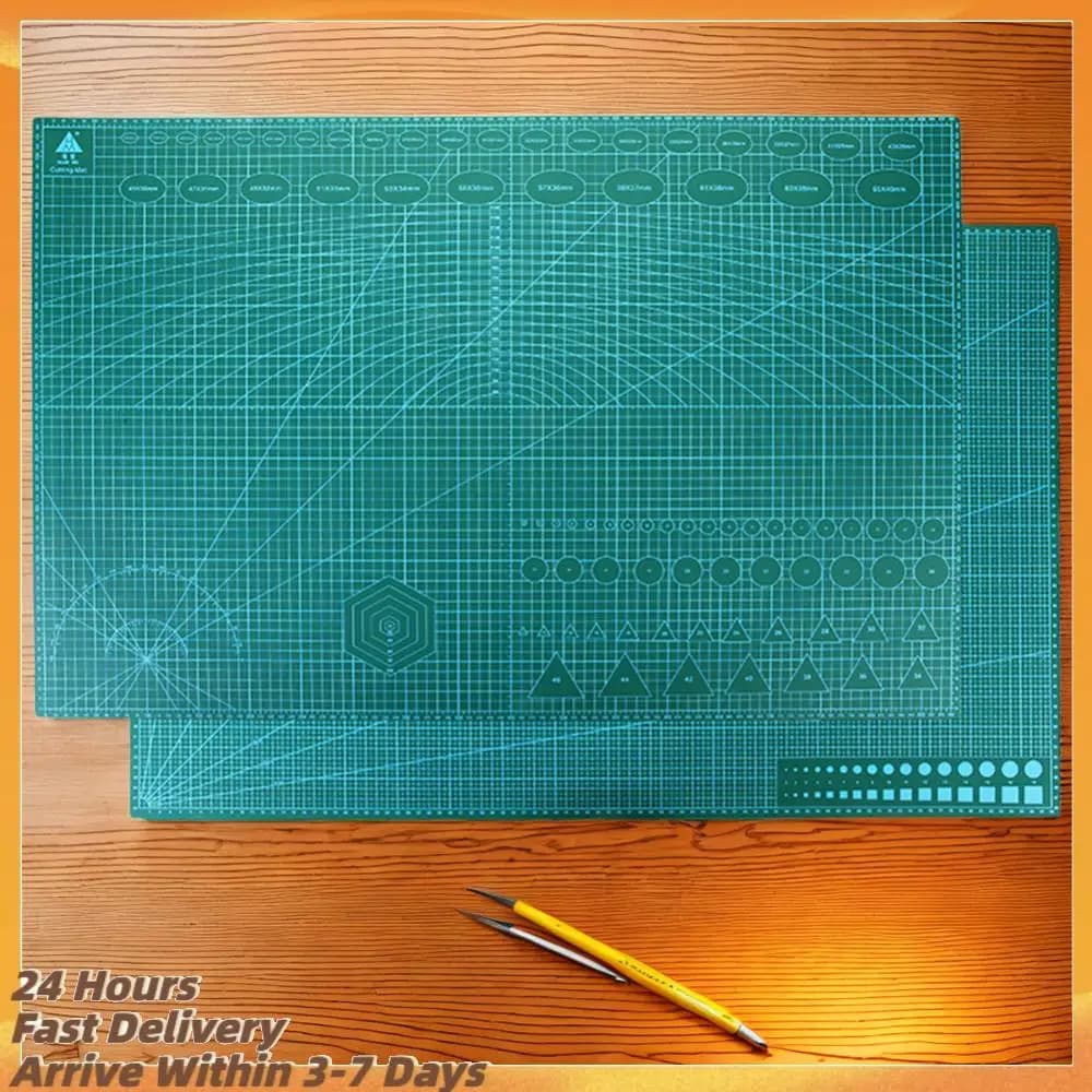 Self-repairing Grid Cutting Mat, PVC Double Face Cutting Board, 3 Sheet Cutting Mat for Fabrics, Arts and Crafts