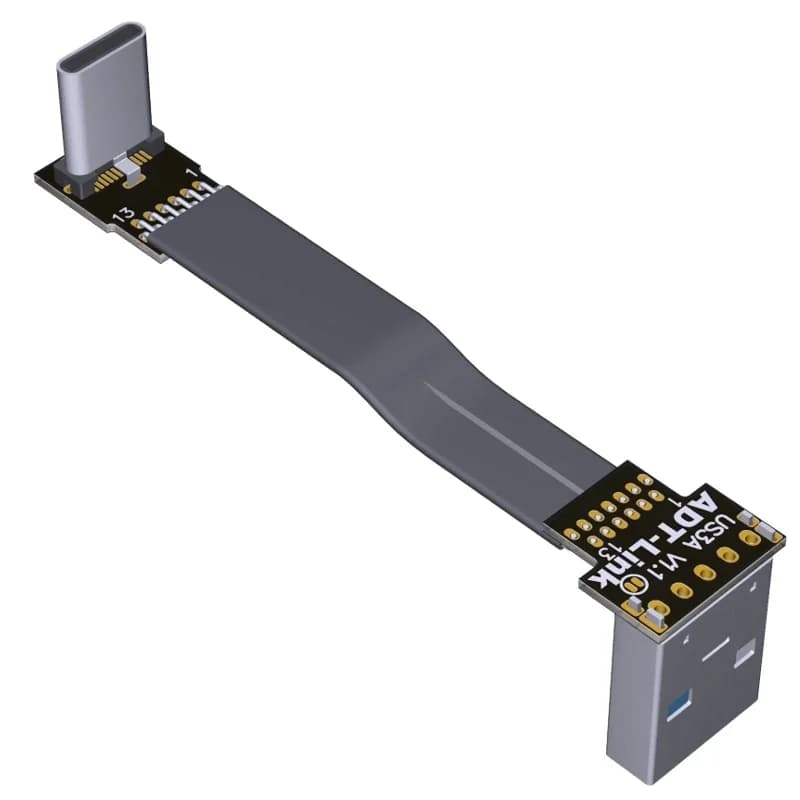 USB3.1 Type C 90 Degree USB C Cable Type A USB 3.0 type-C Fast Charging Data Cable 3A usb chargeable Flexible Flat Cable