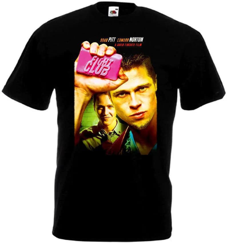 Fight Club v2 T shirt black movie poster tutte le taglie S-5XL