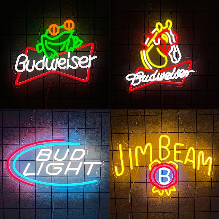 Insegna al neon per birra per decorazione da parete, insegna al neon a LED per birra illuminata per uomo, grotta, camera da letto, bar, pub, bistrot, negozio, festa, decorazione da parete