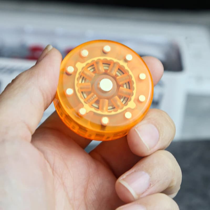 Tamburo Vibrante Meccanico Fidget, Trottola EDC da Dito, Giocattolo Antistress da Ufficio, Regalo per Adulti