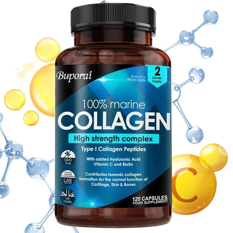 High-strength collagen complex: hair, skin, nails, bones, joint health support, cardiovascular health improvement