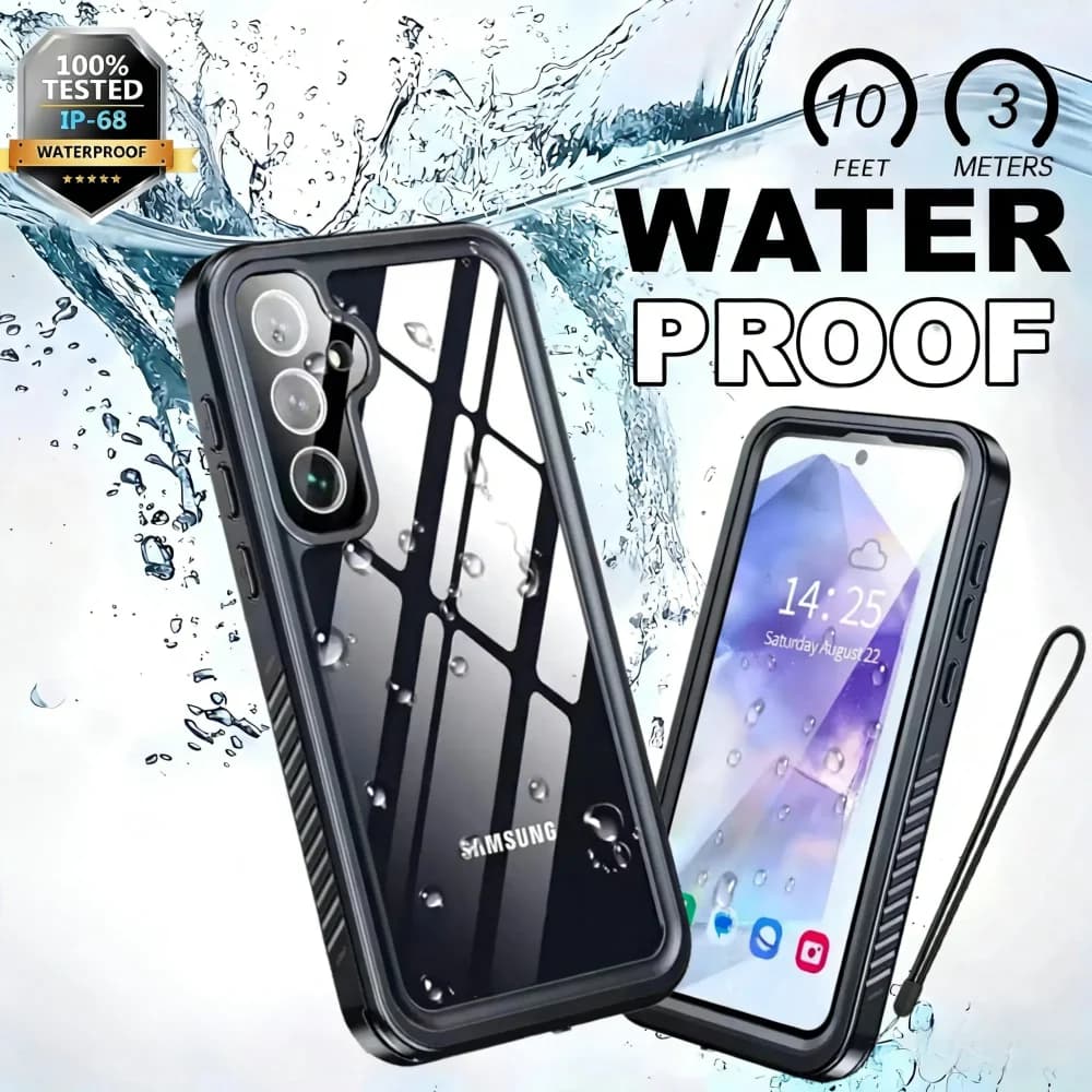 360 ° Custodia Impermeabile per Snorkeling con Protezione Completa per Samsung A55 5G, per Nuoto e Immersioni all'Aperto, Antiurto, Antipolvere, Antineve