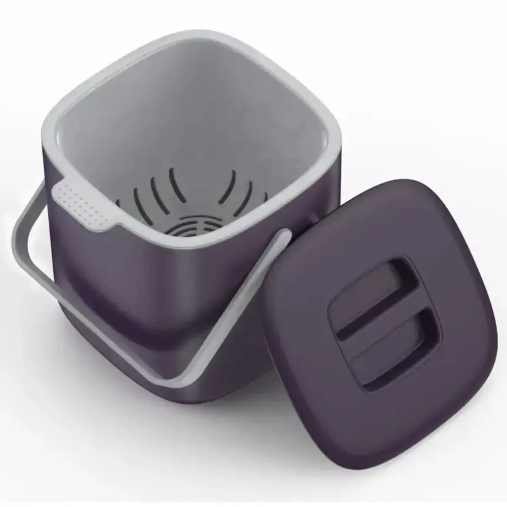 Pattumiera in PP a prova di odore con secchio interno rimovibile utilizza per rifiuti alimentari, compost, cucina, casa, auto, tutte le stagioni